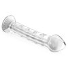 Szklane dildo z wypustkami przeźroczyste 15 cm